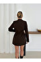 Buttoned Jacket Dress with Waist Detail - 8