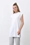 Women's Crew Neck Sleeveless Tok Fabric Oversize Tunic Undershirt