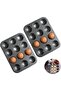 Set of 2 Heavy-Duty Madeleine Cake Pans – Warp-Resistant Shell Design for Home and Commercial Baking