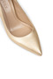 Women's Gold Color Stiletto Heeled Shoes - 4