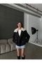 Women's Design Collar with Fur Detachable Buttoned Trench Premium - 6