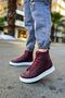 Ch055 between Men's Sports Casual Lace-Up Leather Boots Cbt - Burgundy - 2