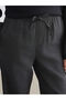 Lcw Modest Gray Elastic Waist Textured Wide Leg Women's Trousers - 3
