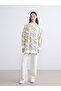 Lcw Modest Blue Plus Size Patterned Women's Sweatshirt Tunic - 3