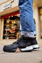 Ch057 Ghost Line Men's Sports Casual Lace-Up Leather Boots Csbt - Black - 4