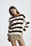 Polo Neck Striped Knitwear Sweater - 4