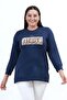 Women's Crew Neck Crystal Fabric Slit Soft Textured Hijab Tunic - 4