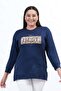 Women's Crew Neck Crystal Fabric Slit Soft Textured Hijab Tunic
