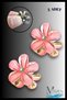 2 Pieces of Small Clothespins with Colorful Flower Figures |   Shiny Stone Detailed |   Hair Clip 2 cm