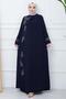Plus-Size Long Leaf Stone Mother Dress - 4