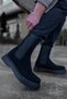 Ch223 Alaska Men's Sports Casual Laceless Suede Boots Sst - Black - 5