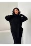 Women's Black Scarf Hair Braided Skirt Sweater Scarf 3-Piece Set - 2