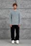 Men's Knitwear Mrk Knitted Oversized Sweater Gray Oversized Knitwear Fabric - 4
