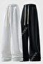 2 Pcs Women's Black + Gray Plus Size Baggy Loose Fit Pants Bottom Stretchy Comfortable Fabric Sweatpants