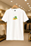 Off-White Paint Printed Oversized Unisex 100% Cotton Breathable Thick Fabric T-Shirt - 2