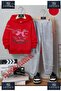 Children's Unisex'Cherry Smile Forever' Custom Printed Hoodie Tracksuit Set