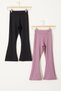 Girls' Ribbed Spanish Leggings with Flares - 4