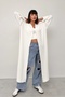 Pony Long Knitwear Cardigan - Soft Textured Oversized Loose Cardigan - 4