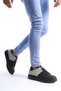SLW151 Boost Lace-up Skin Suede Men's Casual Sneaker Shoes CSST - Black/Grey - 2