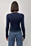 Stone Detailed Finger-Looped Long Sleeve Stretchy Modal Women's Blouse - 7