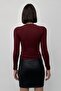 Stone Detailed Finger-Looped Long Sleeve Stretchy Modal Women's Blouse - 5
