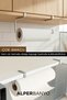 Chrome Modern Cabinet Door and under Shelf Paper Towel Holder Kitchen Organizer |   No Drilling, Easy Assembly - 5