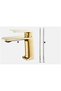 Bathroom Sink Tap Modern Gold Bathroom Mixer Tap, White and Gold Lavotory Faucet, Wash Basin Faucet, - 3