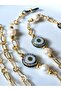 Thinblack ®   Glasses Chain – Handmade with Evil Eye Beads, Real Pearl Natural Stone - 2
