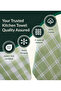 Multiweave 100% Cotton Kitchen Towels Set- Pack of 4, 46x71 cm - Highly Absorbent and Quick Dry - 4