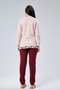 Mooncover Women's Winter Skirt Detailed Pajama Set Pink - 5