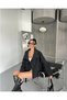 Stand-Up Collar Short Trench Coat Jacket - 4