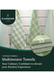 Multiweave 100% Cotton Kitchen Towels Set- Pack of 4, 46x71 cm - Highly Absorbent and Quick Dry - 2