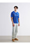 Xside Blue V-Neck Short Sleeve Men's T-Shirt - 2