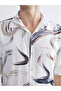 Regular Fit Short Sleeve Patterned Viscose Men's Shirt - 3