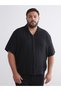 Muslin Men's Shirt with Cuban Roba Collar Short Sleeve Plus Size from Uzg Store for Style Enthusiasts