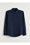 Indigo Regular Fit Long Sleeve Men's Shirt - 5