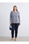 Crew Neck Patterned Blouse - 2