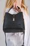 Women's Black 5 Compartment Black Bag and Wallet Set - 4