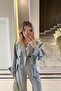 Belted Cut-Out Detail Short Crop Design Pinterest Equivalent Slim Line Fabric Lined Jacket Trench Coat - 3