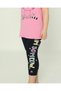 Pink Girl's Pajama Set with Cat Detail - 3