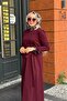 Dress 38823 Burgundy - 3