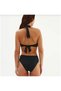 Plus Size Halter Neck, Shirred/Knotted Bustier Bikini Top - 2