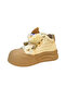 Women's Snow Monster Accessory Lace-Up Closure Plush Lined Ankle Casual Shoes - 5