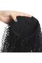 Afro Kinky Curly Drawstring Ponytail for Black Women (Black, 1B) - 7