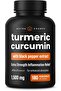 Turmeric Curcumin with Black Pepper 1500mg, 95% Curcuminoids, 180 Capsules