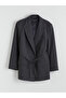 Alita City Lcw Modest Anthracite Plain Standard & Regular Women's Blazer Jacket - 5