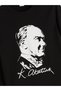 Plus New Season Crew Neck Ataturk Printed Girls' T-Shirt - 2