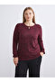 Plus New Season Large Size Crew Neck Patterned Blouse - 2