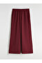 Wide Leg Women's Trousers with Elastic Waist - 7