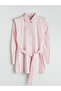 Women's Belted Shirt Tunic - 7